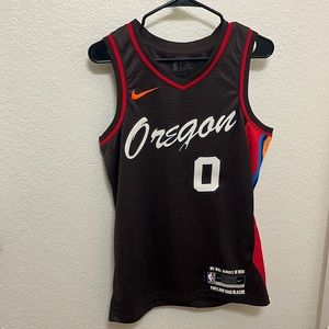 Portland Trailblazers Damian Lillard City Edition 2020-2021 Season NBA Jersey